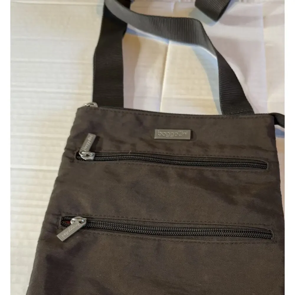Baggallini Adjustable Crossbody Bag Brown Multiple Pockets